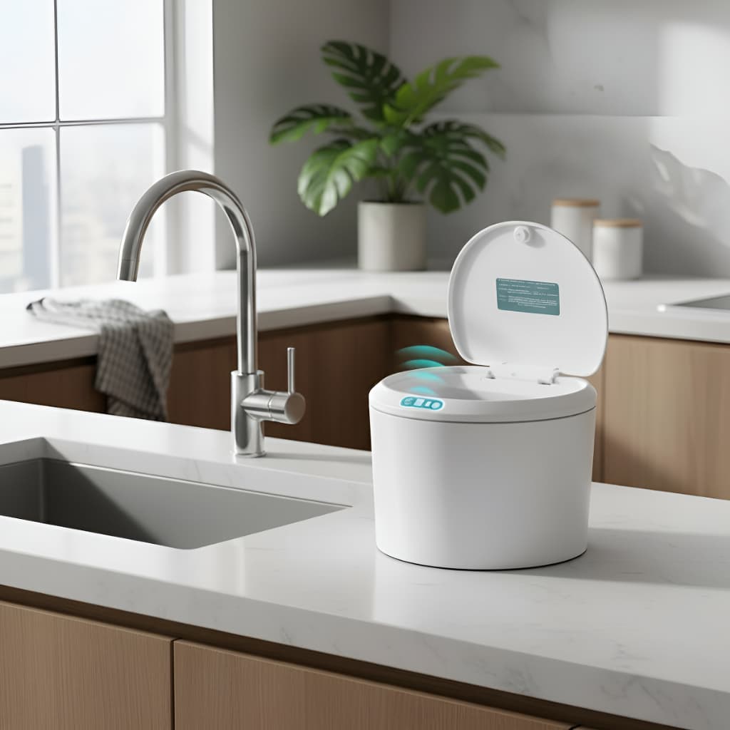 Lixeira Automática Com Sensor Inteligente Infravermelho Pia E Sensível Ao Toque 3 A 4 Litros Moderno