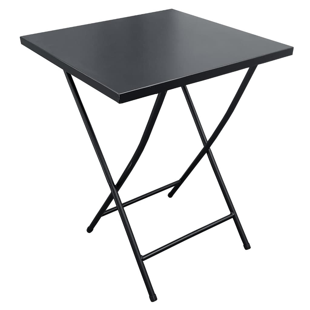 Mesa De Bar Dobrável Preta Restaurante Cozinha Aço Ferro Metal Antiferrugem