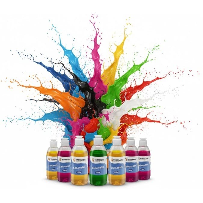 Corante Cosmético para Sabonetes e Cosméticos Artesanais e Profissionais pigmento liquido à base de água saramanil 100ml