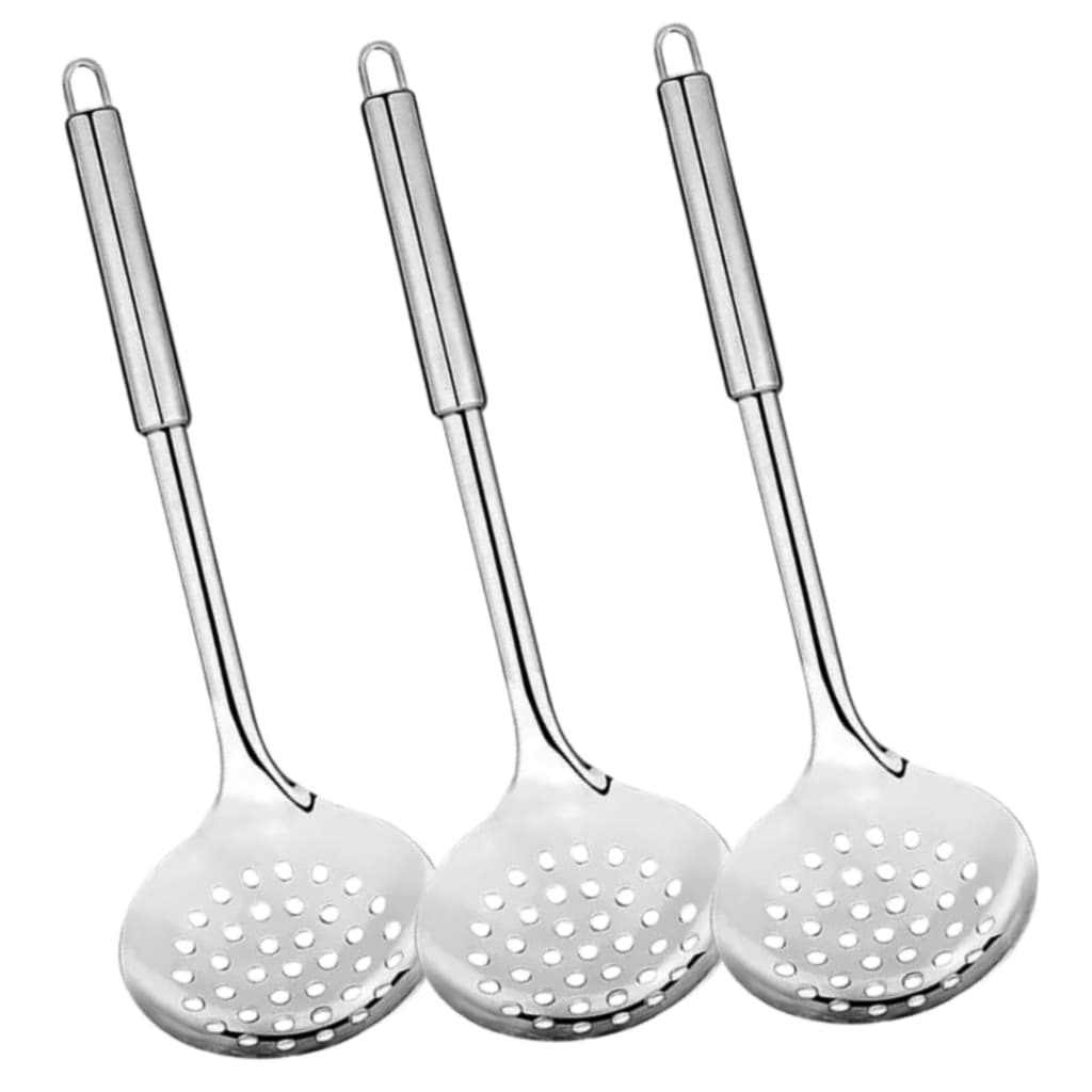 Escumadeira Universal Inox Arroz Fritura Utensílio Cozinha Bar Restaurante Buffet Evento Gourmet