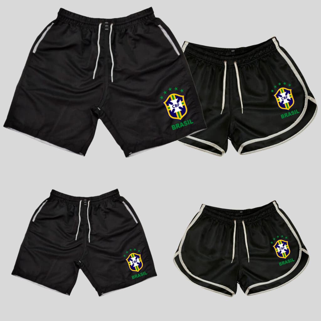 Bermudas de Praia Masculino ou Short Feminino ou Infantil Brasil - Monte Seu Kit - Valor 1 Peça