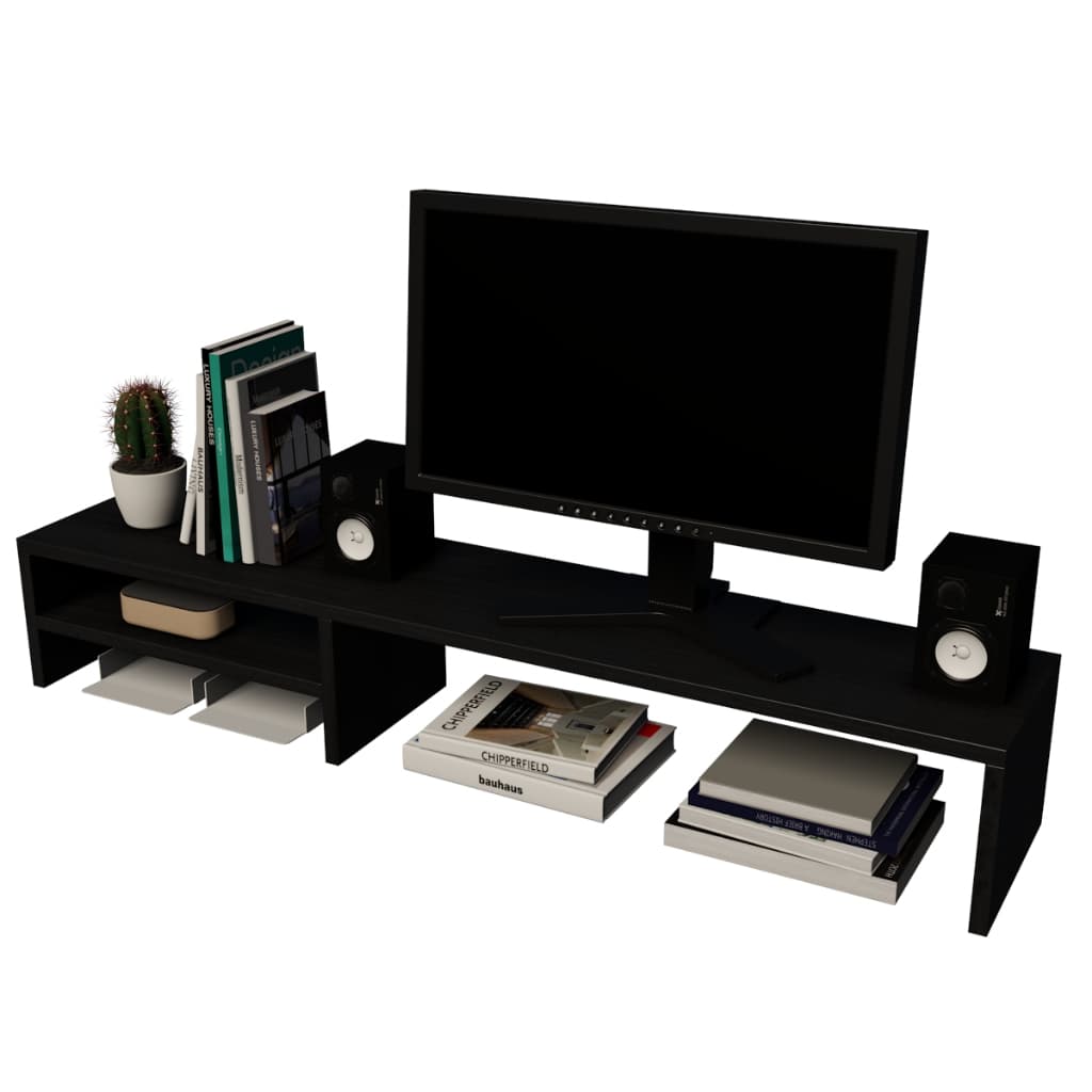 Base Dois Monitores Mesa Tripla Suporte Para Computador MDF