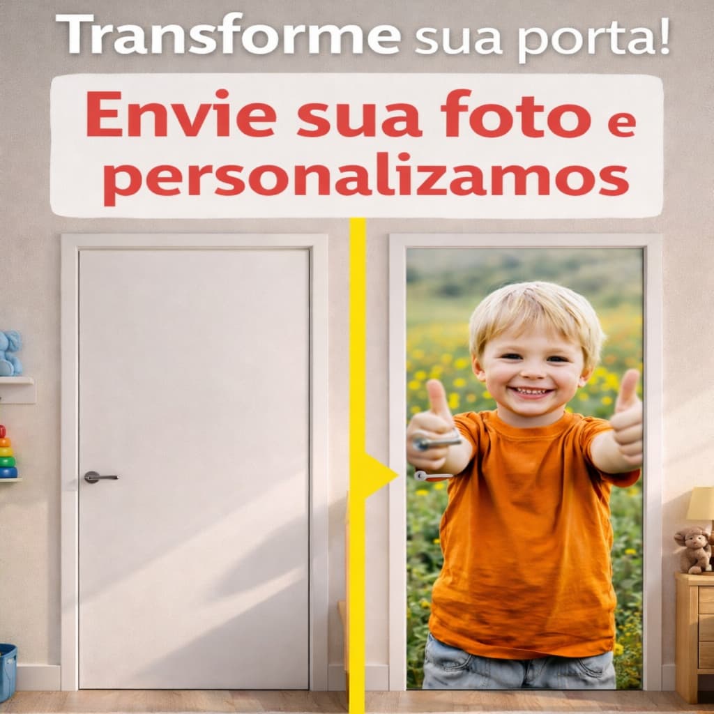 Adesivo de Porta Personalizado – Envie Sua Foto e Nós Produzimos