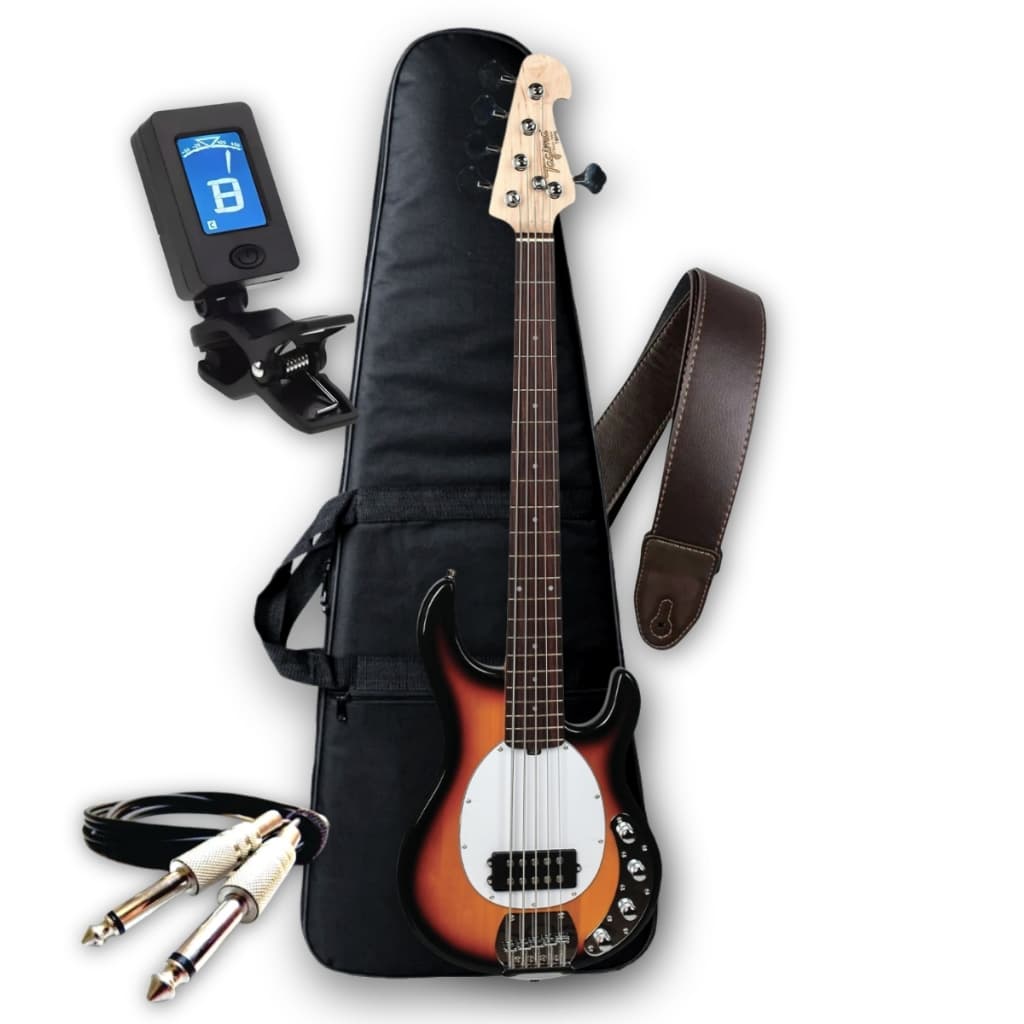 Kit Contra Baixo Tagima 5 Cordas Tbm 5 Ativo + Acessórios