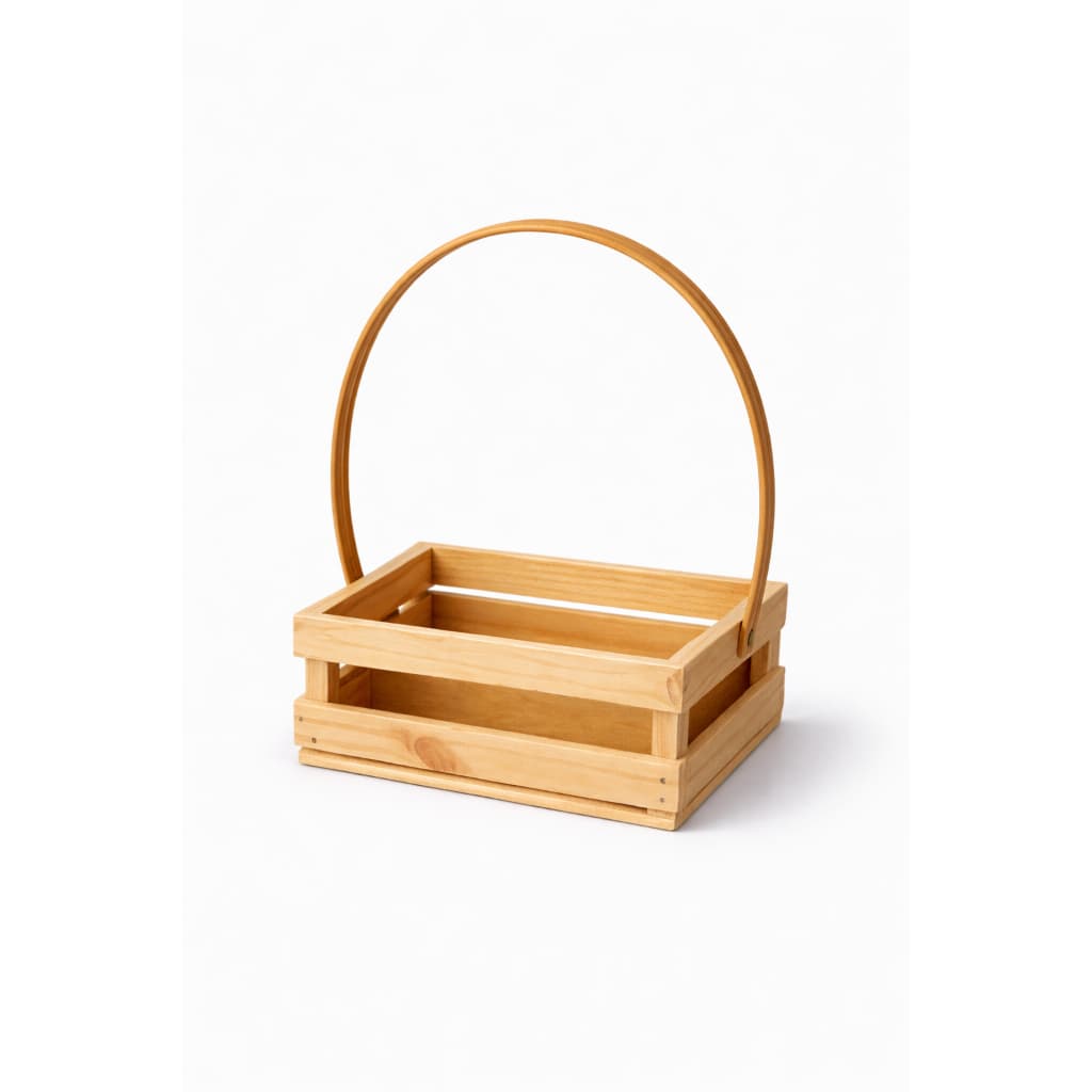Cesta/bandeja 20x20 - Madeira Pinus Kit com 6/10 unidades Presente Café da Manhã Páscoa Dia das Mães Namorados