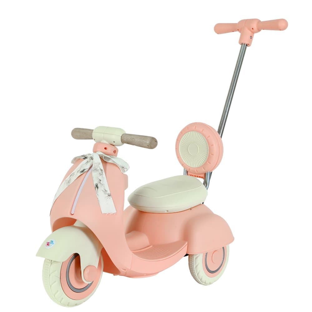 Moto Elétrica Infantil 6V com Empurrador – Rosa Ou Verde