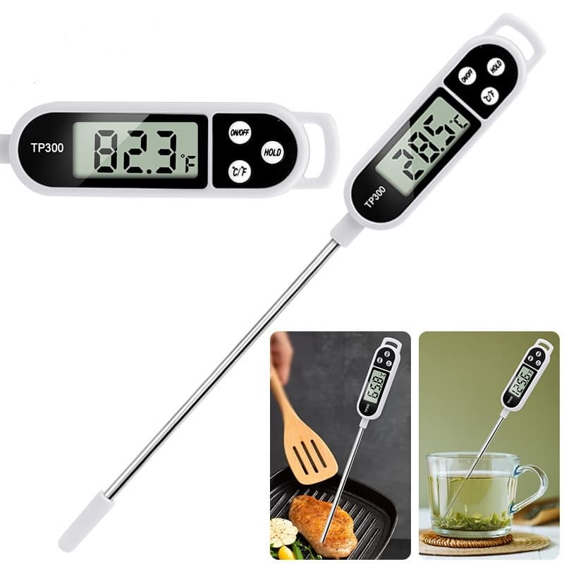 Termômetro Culinário Digital Espeto Alimentos Cozinha Cor Branco
