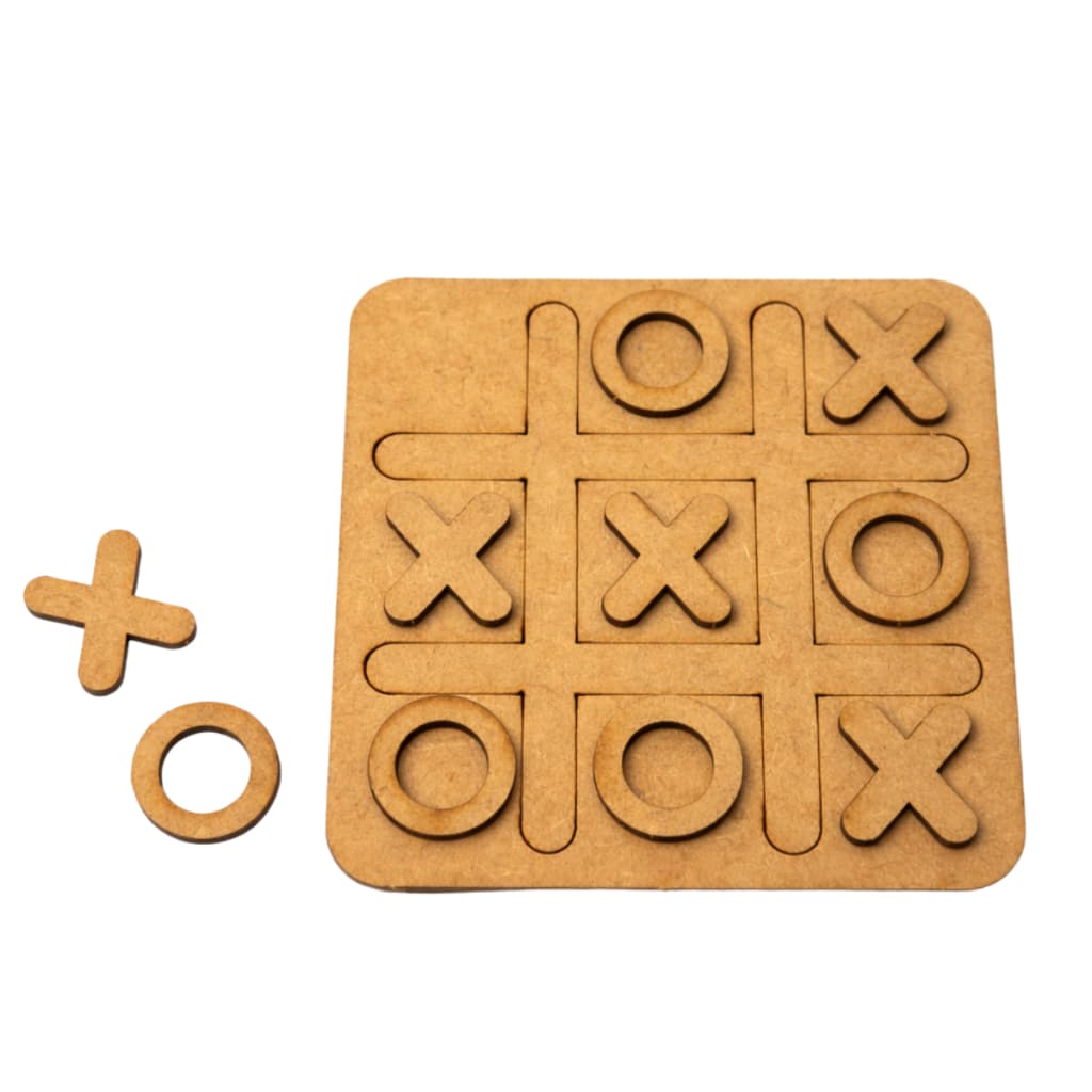 kit Jogo Da Velha 10x10 Com Tabuleiro MDF Brinquedo/Presente/Lembrancinha Jogos Tabuleiro