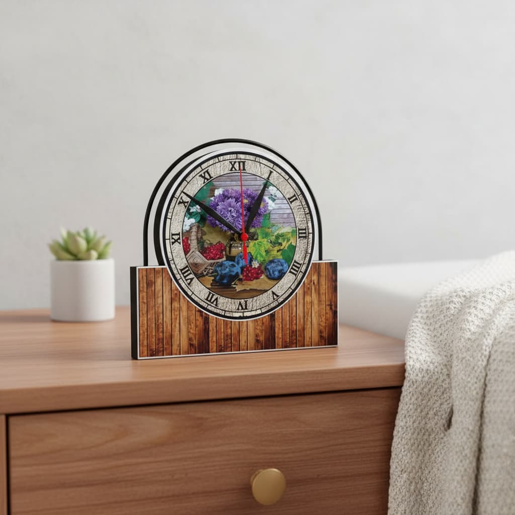 Relógio Decorativo de Mesa e Parede Estilo Colonial
