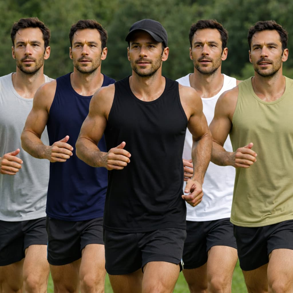 Kit 5 Regata Masculina Dry Fit Básica Confortável Academia Treino Esportiva