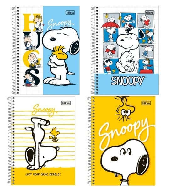 Caderno TAMANHO PEQUENO 1/4 Snoopy 80 Folhas - Tilibra