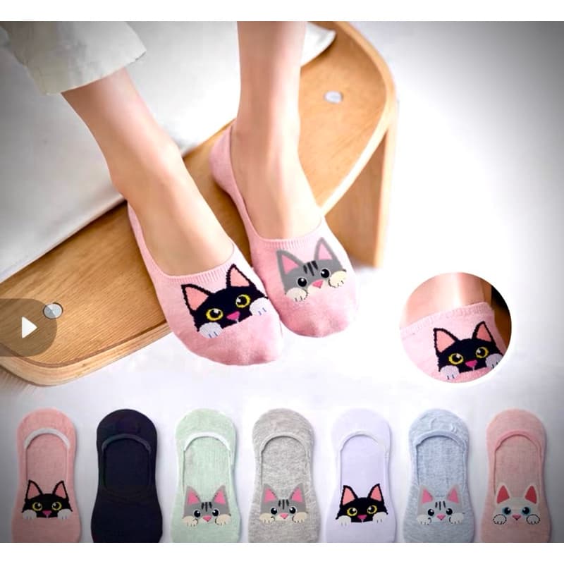 Kit 3 e 6 pares meia feminina invisível