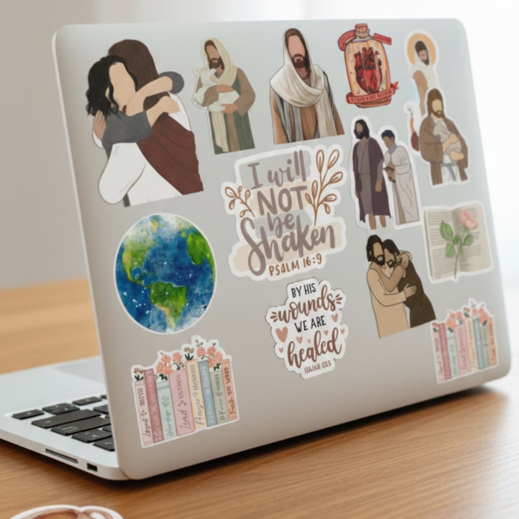 Kit Stickers Jesus Minimalistas Para Planners E Agendas