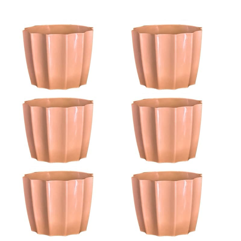 Kit 6 Vasos Cachepô Pequeno Moderno Decorativo para Flores e Plantas Casa Sala Estilo romano