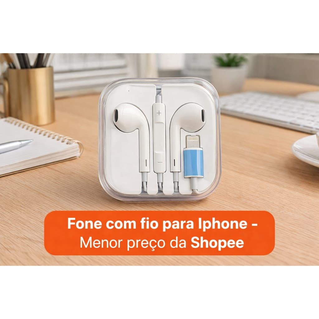 Fone de Ouvido para Iphone com Microfone e com fio