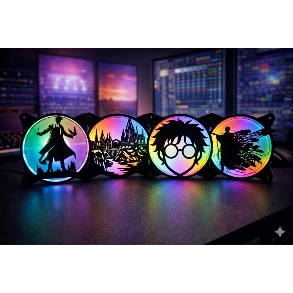 Grelhas Fan 120mm Harry Potter Capa Fan Pc Gamer Cpu Gamer Setup Gamer Decoração