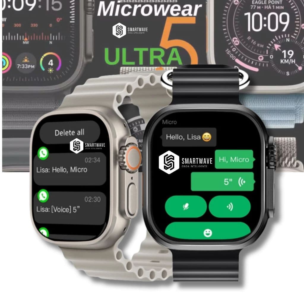 Smartwatch Ultra Relógio Inteligente Série 11 Microwear Amoled Whatsapp NFC GPS ChatGPT Masculino 49mm