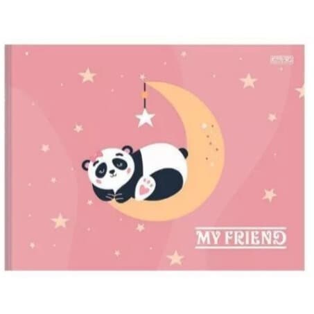 Caderno Pequeno 1/4 Caligrafia Brochura Costurado SD - Tamanho 20x14,5 cm e 48 folhas - Linha Panda