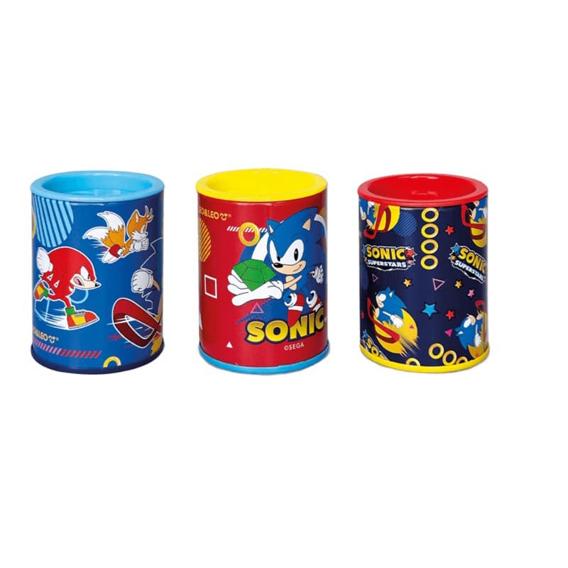 Apontador Latinha Corpo Metálico C/ Depósito 2 Furos Sonic - Leo&Leo Leonora