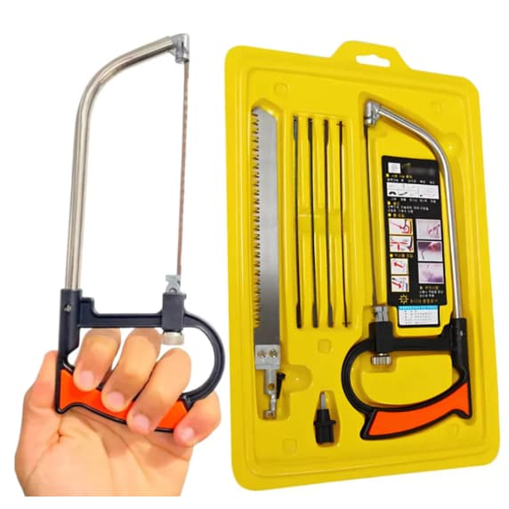 Kit 7 PEÇAS Arco De Serra Mini Serrote Para Vários Materiais Artesanato BW5062