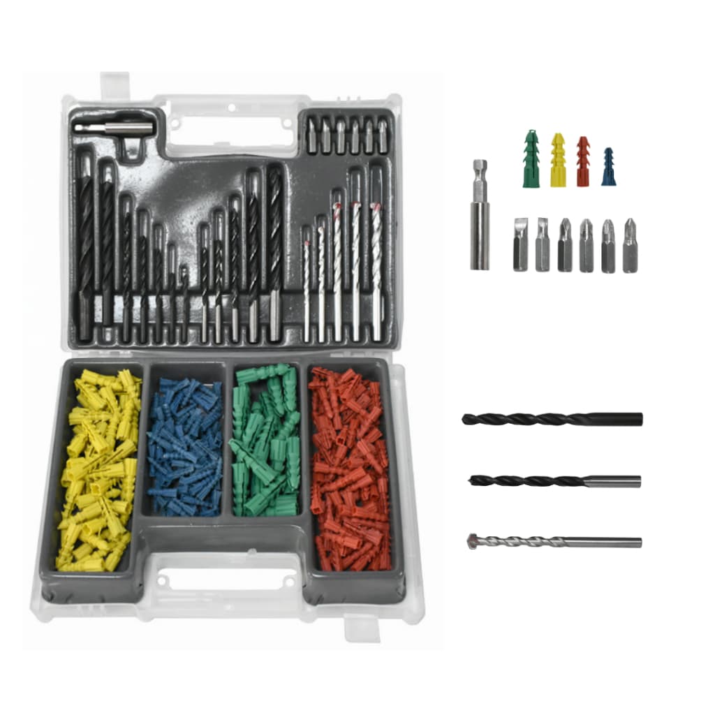 Kit 300 Peças Brocas Bits e Buchas com Maleta Snel RE182 – Madeira Metal Alvenaria