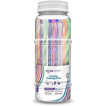 CANETA ESFEROGRAFICA PERFUMADA WOW FUN PONTA 0.7 - POTE C/ 50 UND JOCAR OFFICE