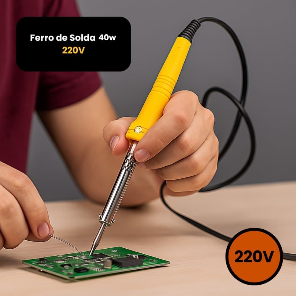 🔥 Ferro de Soldar Profissional 40w 127v/220v Rápido + Brinde 110V⚡