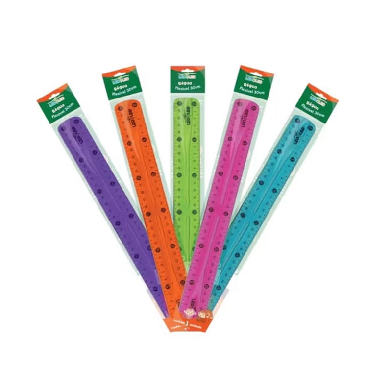 Regua Flexivel 30 Cm Cores Sortidas Unitária - Leonora