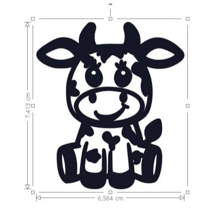 🐄 Conjunto com 9 Adesivos de Vaquinha + Máscara de Transferência – Fácil Aplicação