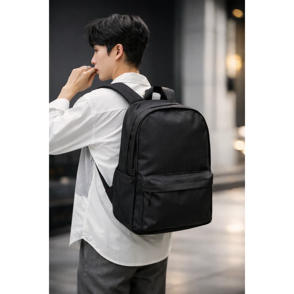 Mochila Executiva Oxford Impermeável Preta para Notebook 15.6” Trabalho Viagem Grande