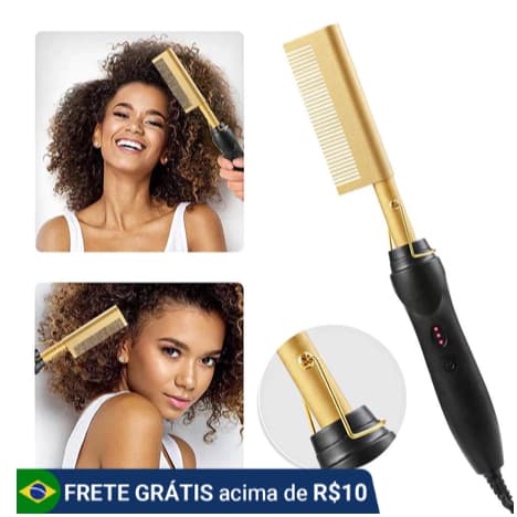 Pente Elétrico Alisador Cabelo Aquecimento Milti-fucional Chapinha Artiga-LUIZA