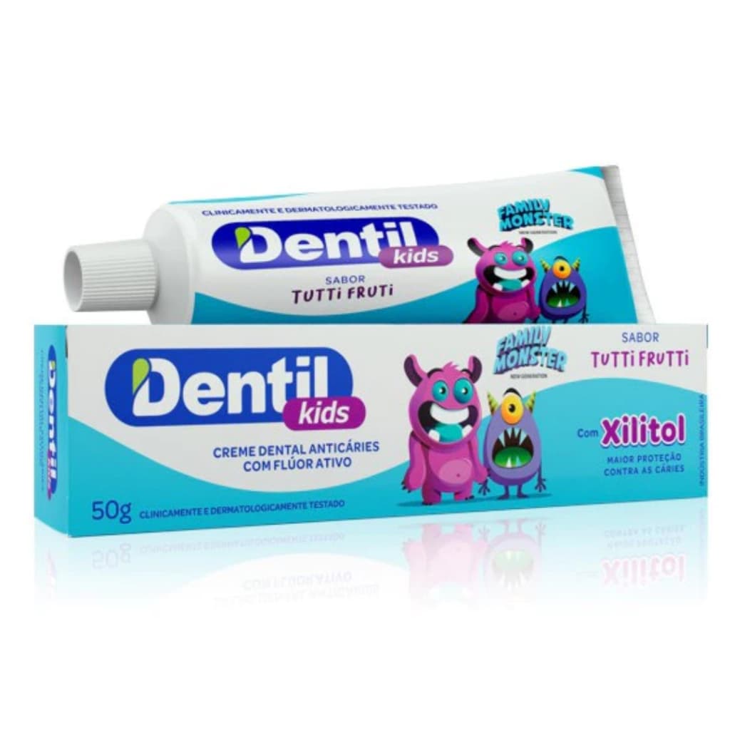 Creme Dental Dentil Kids Tutti Frutti Com Flúor Com Xilitol 50g