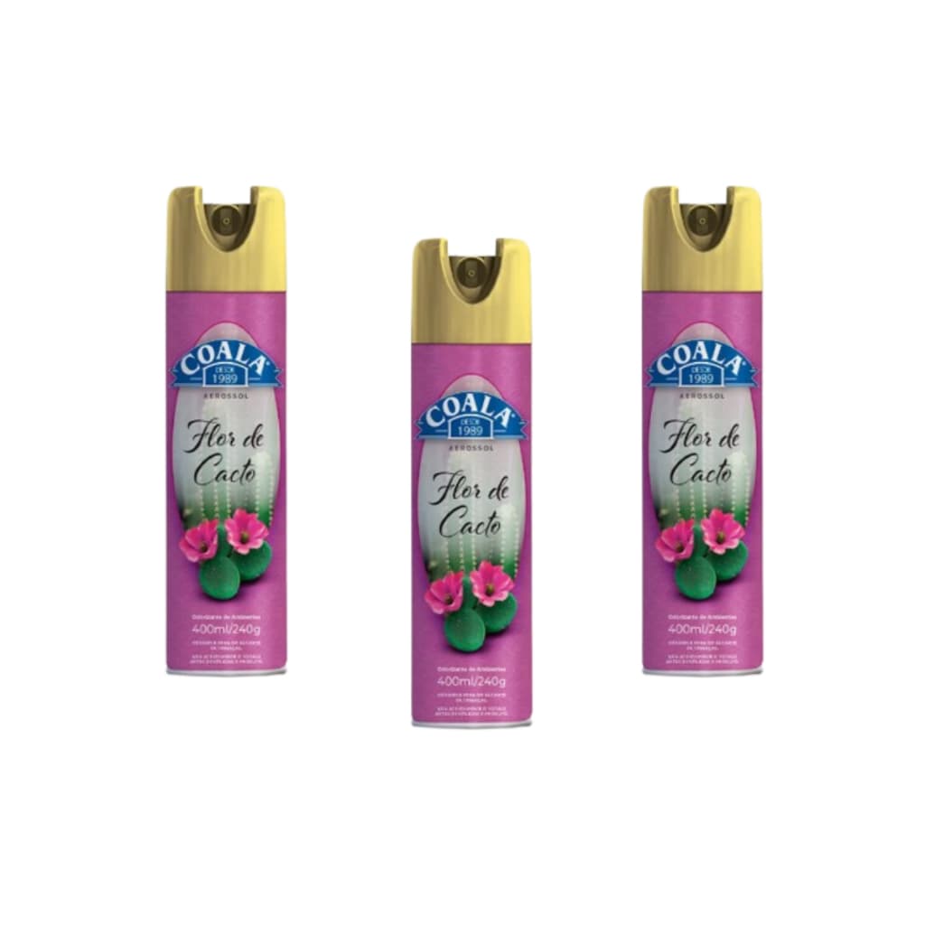 Odorizante Flor De Cacto Coala 400ml Aromatizante Bom Ar Cheirinho Casa De Spray Perfumado