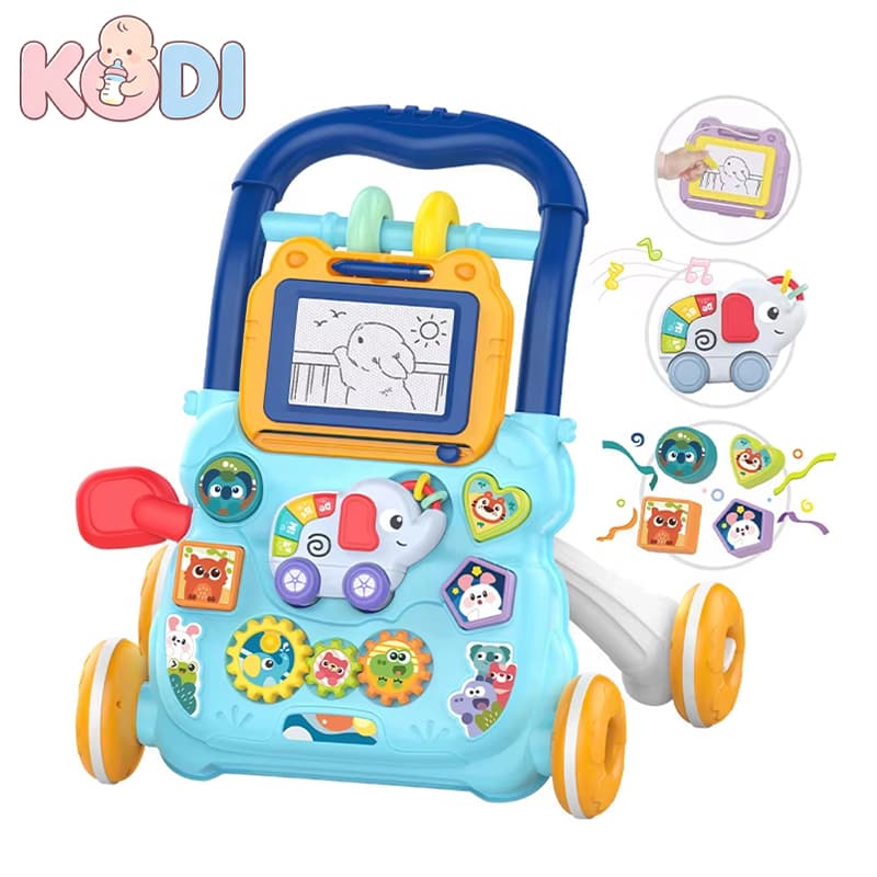 Andador Infantil Didático Musical Empurrador Bebê Quadro Magico Educativo -P20