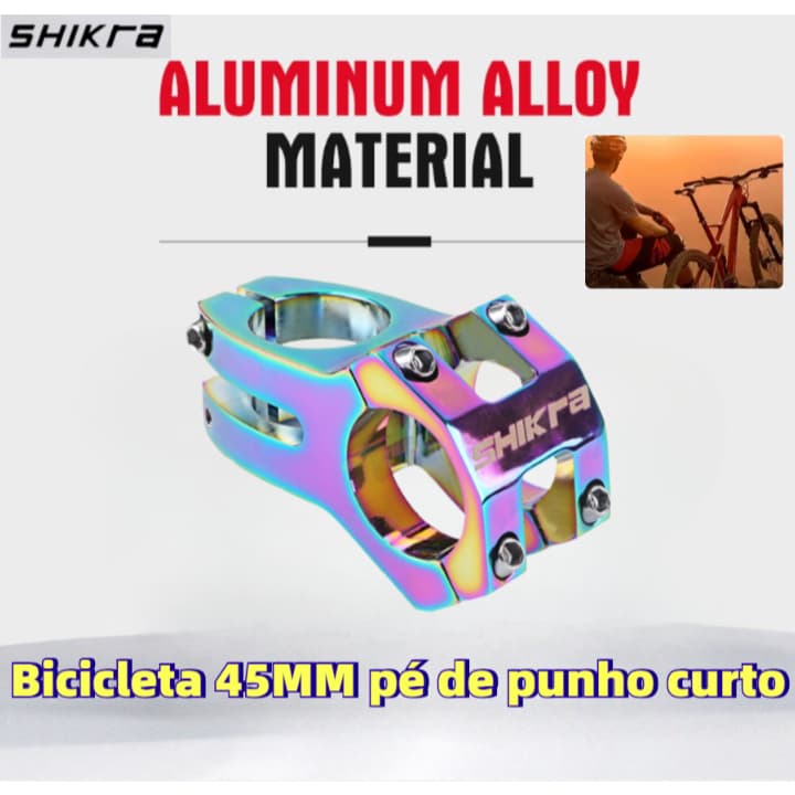 SHIKRA SK09 Haste Mtb Mesa Power Bicicleta Estrada Curta Potência Mountain Bike Guiador Haste 31,8 * 45 MM