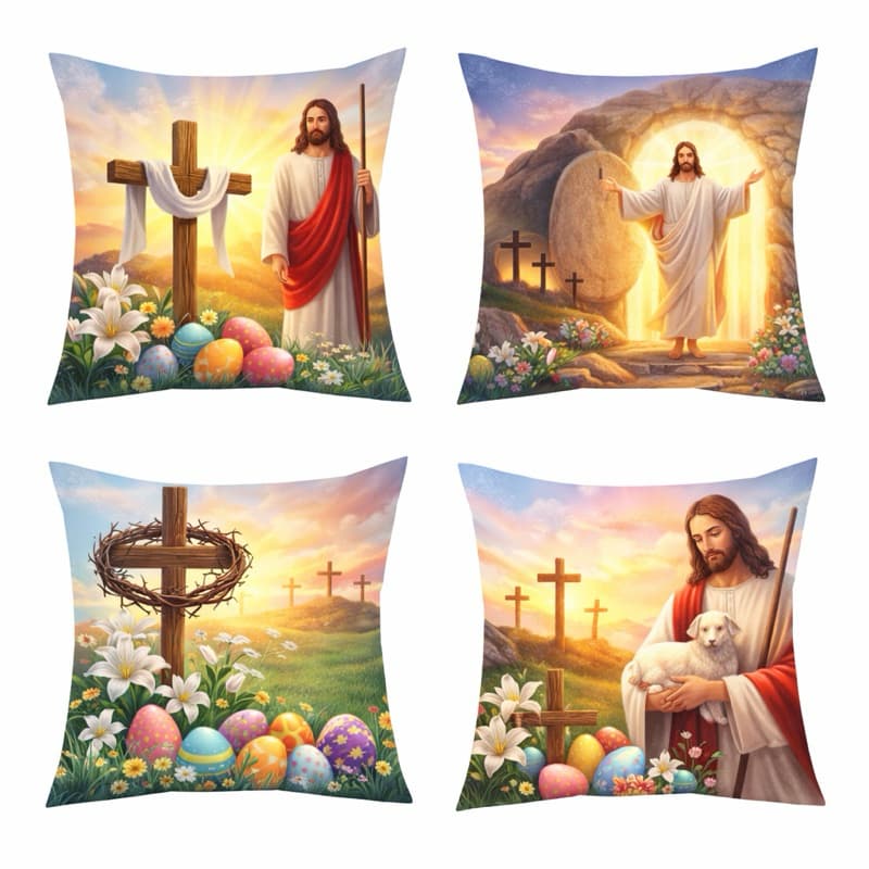 Capa de Almofada Decorativa Páscoa 45x45