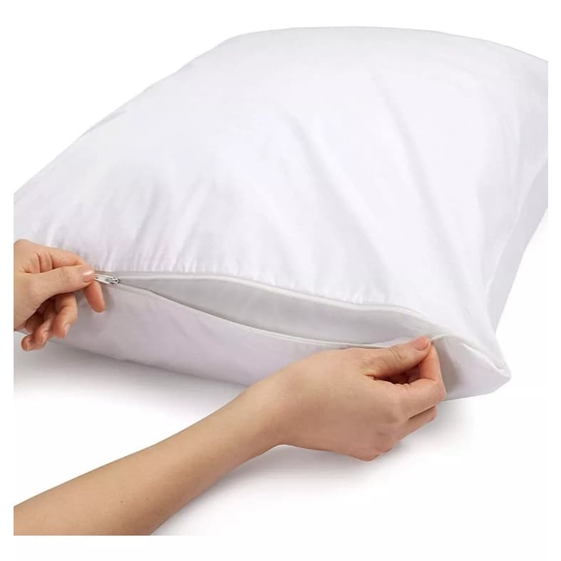 Kit 6 fronha impermeável anti - ácaro Cor Branco com zíper 70cm x 50cm Promoção