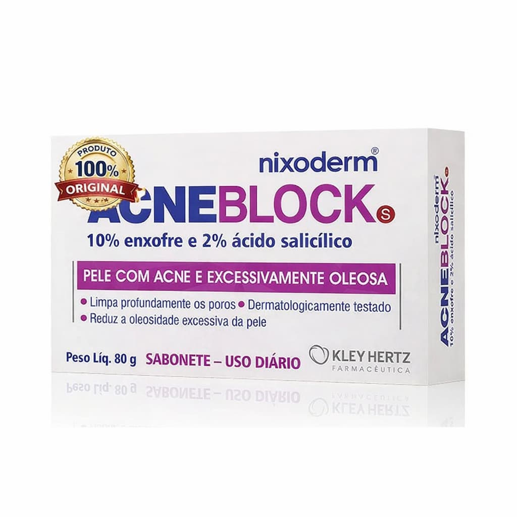 Acneblock Sabonete 80g - Acne E Oleosidade