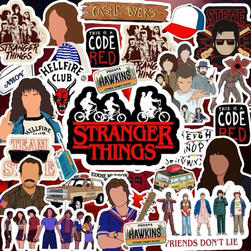 30 Adesivos Stranger Things – Para Kindle, Celular e Caderno | Vinil à Prova d’Água, Alta Qualidade
