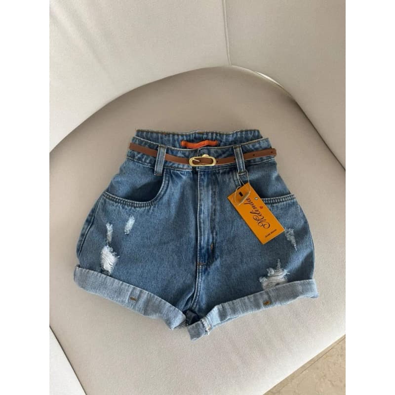 Saia jeans mom short jeans cintura alta short jeans hot pent short jeans sem lycra short saia jeans salepimenta melinda