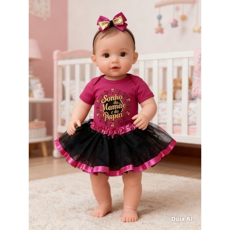 Kit Body Sonho da Mamãe e do Papai body Temático Mesversário Body Bebe Frases