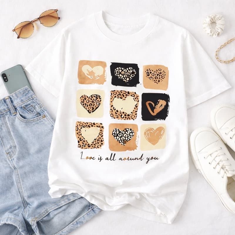 CAMISETA T-SHIRT FEMININA 100% ALGODÃO TENDENCIA MODA FEMININA