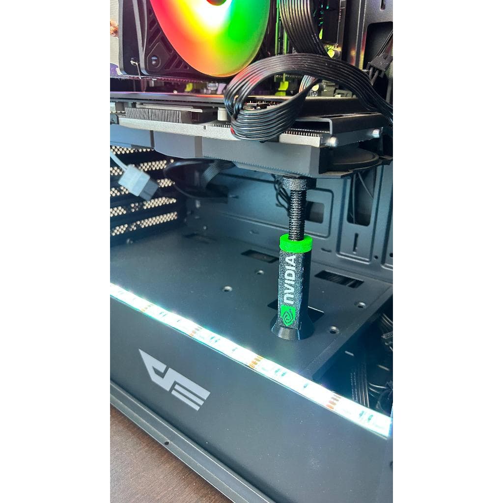 Suporte Para Placa De Vídeo Gpu Ajustavel Nvidia Amd Radeon Preto