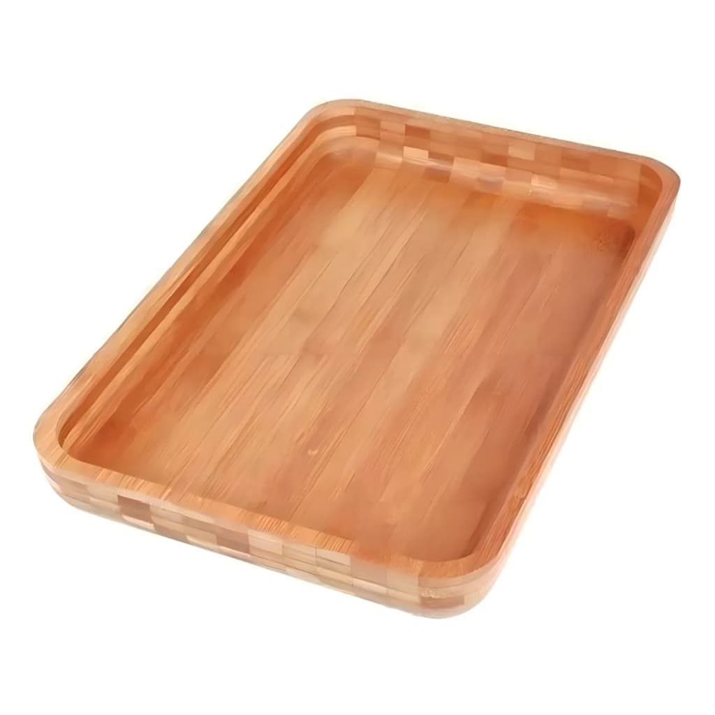 Gamela Bamboo 30x45cm Mor para Churrasco e Servir