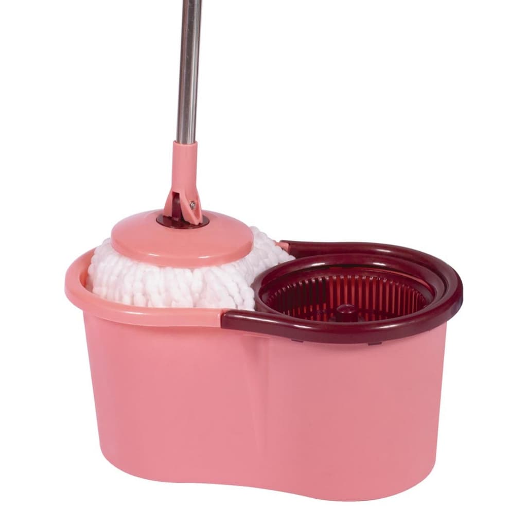 Mop Pocket Mor Rosa 8L com Balde Giratório e Cabo Ajustável