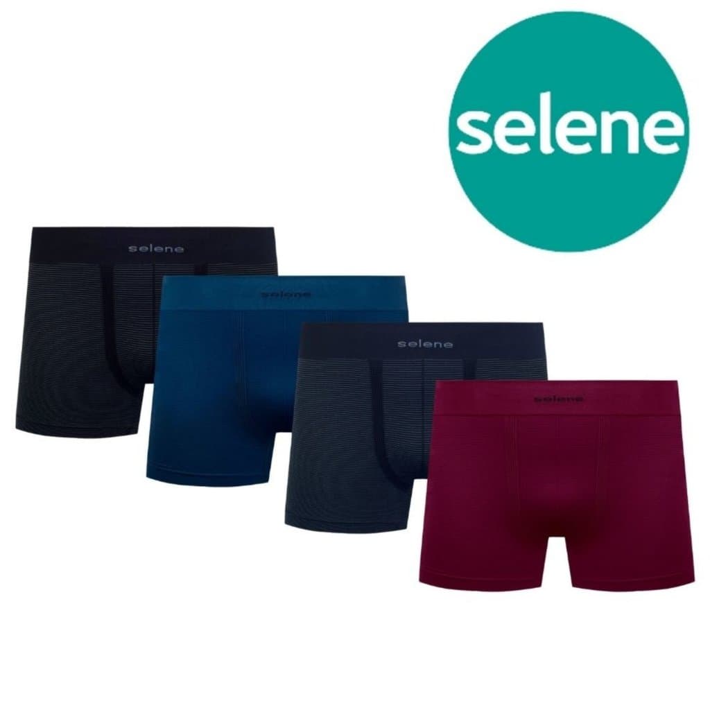 Kit 4 Cuecas Boxer Selene – Conforto e Alta Qualidade