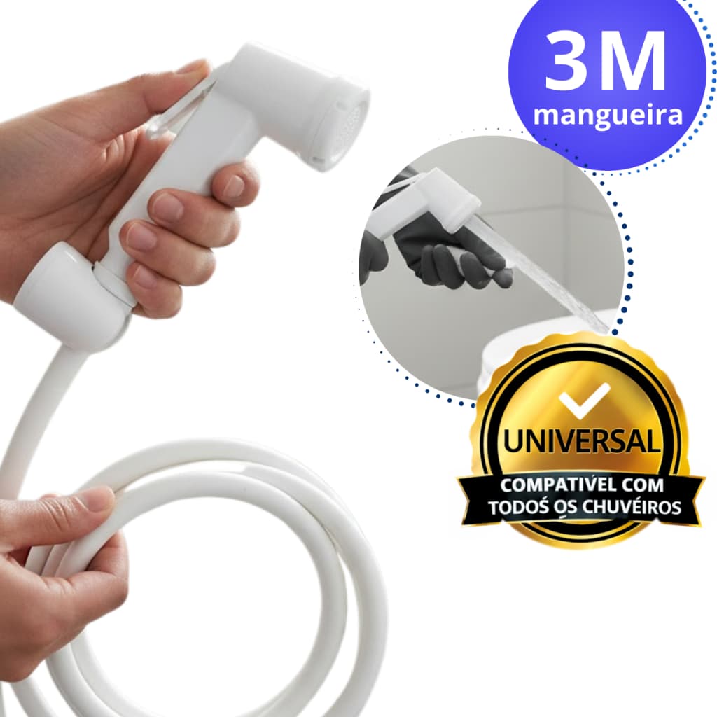 Mangueira para Chuveiro 3m com Gatilho Jato Aumentado – Praticidade e Eficiência para o Seu Banho