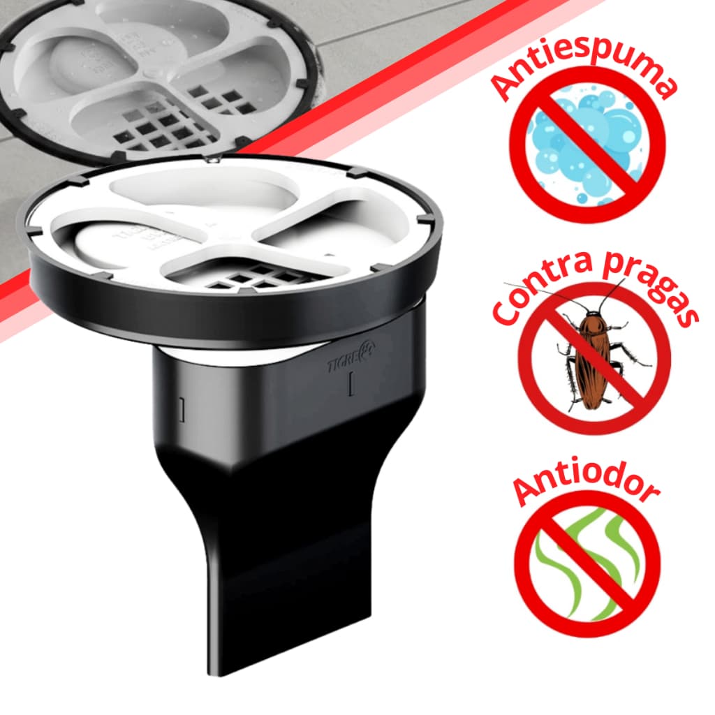 Ralo Anti-espuma Tigre Anti-odor/Anti-Insetos Sem Grelha Ralo Anti Espuma