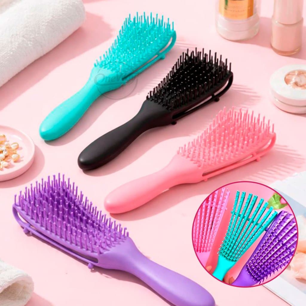 Escova Pente De Cabelo Polvo Cachos Modeladora Desembaraço