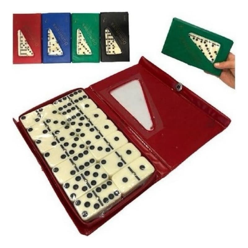 Dominó Profissional Jogo 28 Peças Grosso com Pino de Metal + Estojo Luxo - Premium Original
